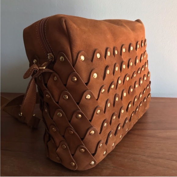 Pierotucci Ferenze Italian suede studded shoulder bag - Picture 11 of 11